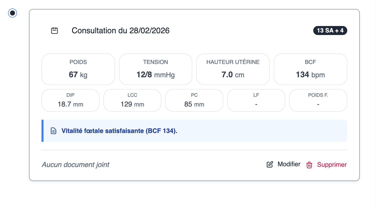 Consultation obstétrique