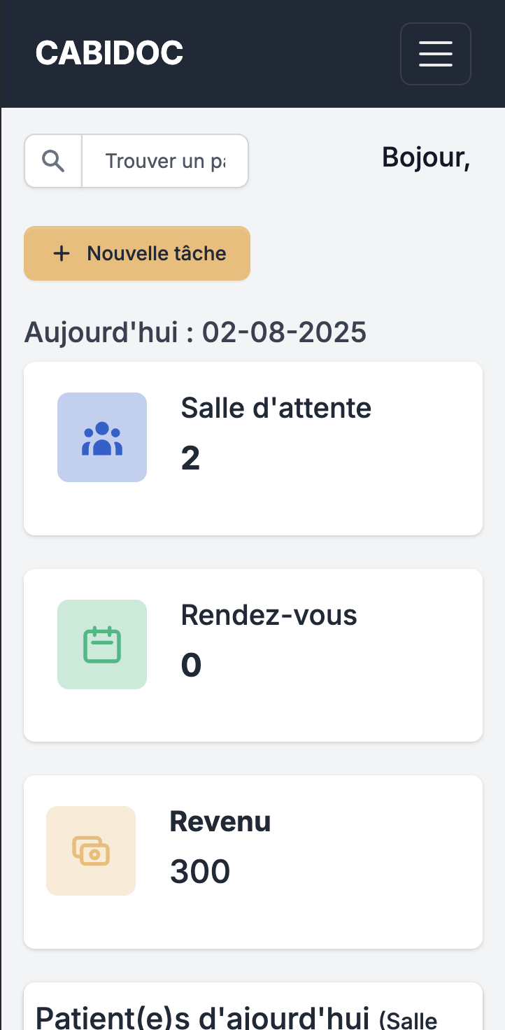 Application CABIDOC sur mobile